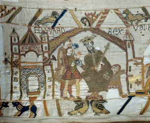 The King of England Edward the Confessor Instructs Harold to Confirm to the Duke of Normandy William the Conqueror that He Will Be His Successor (Detail)