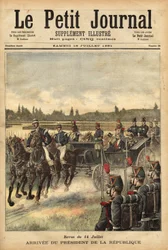 The arrival of the president of the French republic Sadi Carnot