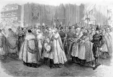 Vatican Council I: cortege of prelates to the Council Hall