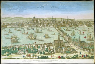 View of London at the Beginning of the 18th Century