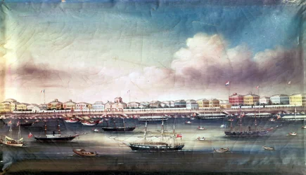 View of Shanghai Port, circa 1850.