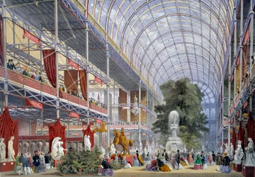 View of the Universal Exhibition at the Crystal Palace, built by Joseph Paxton for the occasion, in 1851 in London
