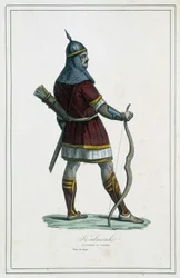 Warrior Kalmouk (Mongolian people of Siberia Meridionale) - in 