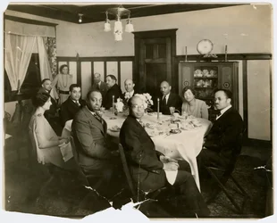 Arthur Schomburg and William Edouard Scott with others