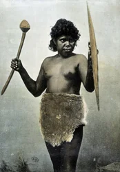 Australian Aboriginal wife in charge of her husband