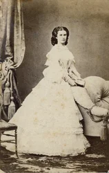 Elisabeth of Austria (Sissi) (1837-1898), 1860 - Portrait of Elisabeth of Wittelsbach (1837-1898), Empress of Austria (1854-1898) and Queen of Hungary (1867-1898)