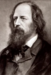 Half-length portrait of the famous English poet Alfred Tennyson