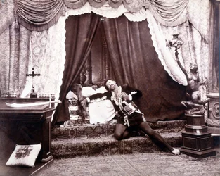 Portrait of Italian tenor Francesco Tamagno (1850 - 1905) in the last act of Otello by Giuseppe Verdi