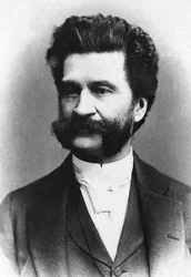Portrait of Johann Strauss (1825-1899), Austrian composer.