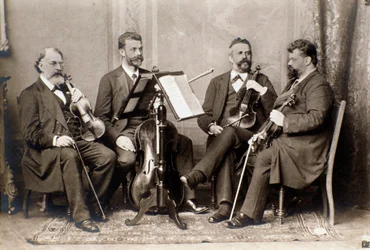 Portrait of the members of the Joachim quartet, c. 1900