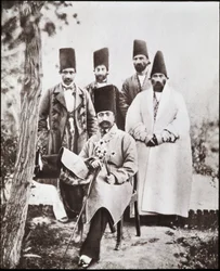 The Shah of Persia Nasser-ed-Din and His Chamberlains