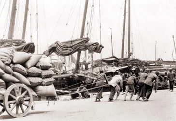 The port of Hong Kong around 1880