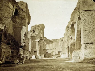 The ruins of the thermal baths of Caracalla in Rome
