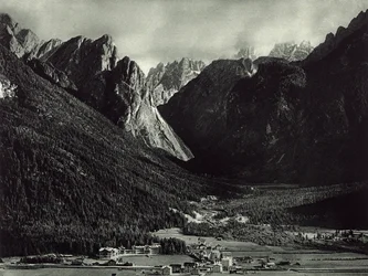 The town of Dobbiaco in the Dolomites