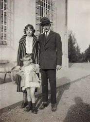 Three members of the Torrigiani family at the Villa in Vico d