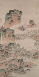 Spring Landscape in the Blue-Green Style
