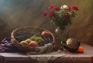 Classic Fruit and Roses