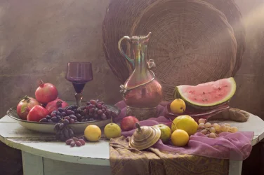 Rustic Fruit and Pitcher