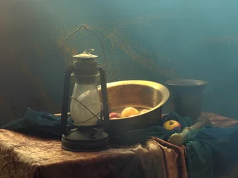 Rustic Lantern Still Life