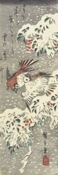 Heavenly Bamboo and Sparrows in Snow, 1830-1858