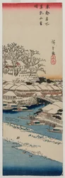 Clear Weather after Snow at Matsuchiyama, from the series Famous Places in the Eastern Capital