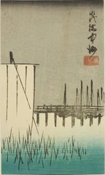 Eitai Bridge, Nakasu, and Mitsumata, section of a sheet from the series 