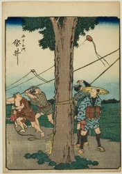 Fukuroi, from the series "Fifty-three Stations of the Tokaido"
