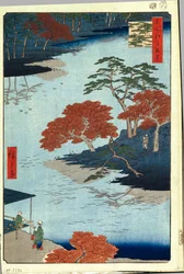 Inside Akiba Shrine at Ukeji. One Hundred Famous Views of Edo