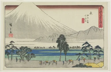 Kashiwahara Rest Area by the Pond with View of Mt. Fuji, Hara