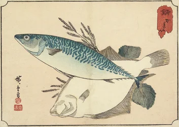 Mackerel and Halibut, early 19th century