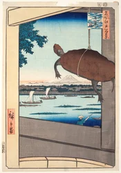 Mannen Bridge, Fukagawa, from the series "One Hundred Famous Views of Edo"