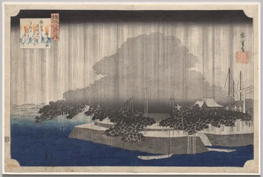 Night Rain at Karasaki, from the series Eight Views of Ōmi