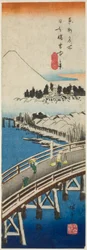 Nihon Bridge Seen in the Snow, from the Series 