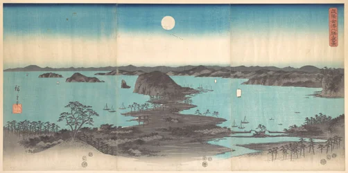 Panorama of the Eight Views of Kanazawa under a Full Moon