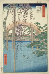 Precincts of Kameido Tenjin Shrine, from the series "One Hundred Famous Views of Edo"