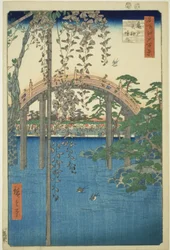 Precincts of Kameido Tenjin Shrine, from the series "One Hundred Famous Views of Edo"