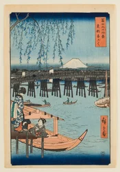 Ryōgoku in the Eastern Capital, from the series “Thirty-six Views of Mount Fuji”