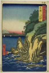 Sagami Province: Entrance to the Caves at Enoshima, from the series "Famous Places in the Sixty-odd Provinces"