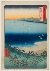 The Beach at Takashi in Izumi Province, from the series “Famous Places in the Sixty-odd Provinces”