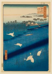 The Ferry Crossing at Sakasai, from the series “One Hundred Famous Views of Edo”