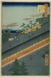 The Hall of Thirty-Three Bays at Fukagawa, from the series "One Hundred Famous Views of Edo"