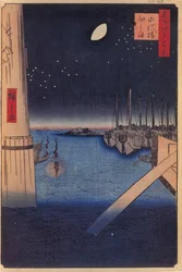 Tsukudajima and Eitai Bridge, One Hundred Famous Views of Edo