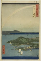 Clear Evening on the Coast, from the series "Famous Places in the Sixty-odd Provinces"