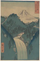 View of Fuji-san from the Mountains in the Province of Izu (Izu no Sanchu), from the series Thirty-six Views of Mount Fuji (Fugaku sanjūrokkei)