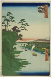 View of Konodai and the Tone River, from the series "One Hundred Famous Views of Edo"