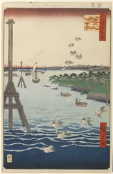 View of Shiba Coast, No. 108 from One Hundred Famous Views of Edo, 1856