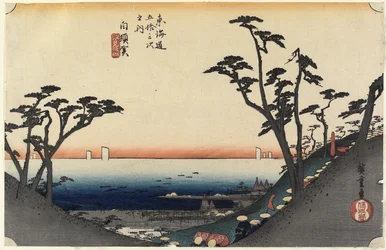 View of Shiomi Slope, Shirasuga, c. 1833