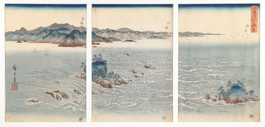 View of the Whirlpools at Awa, from an untitled series of three triptychs