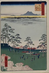 View to the North from Asukayama, One Hundred Famous Views of Edo, 1856-1858
