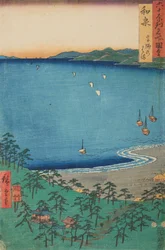Takashi Coast in Izumi Province, Plate 4 from the series: Views of Famous Places in More Than Sixty Provinces